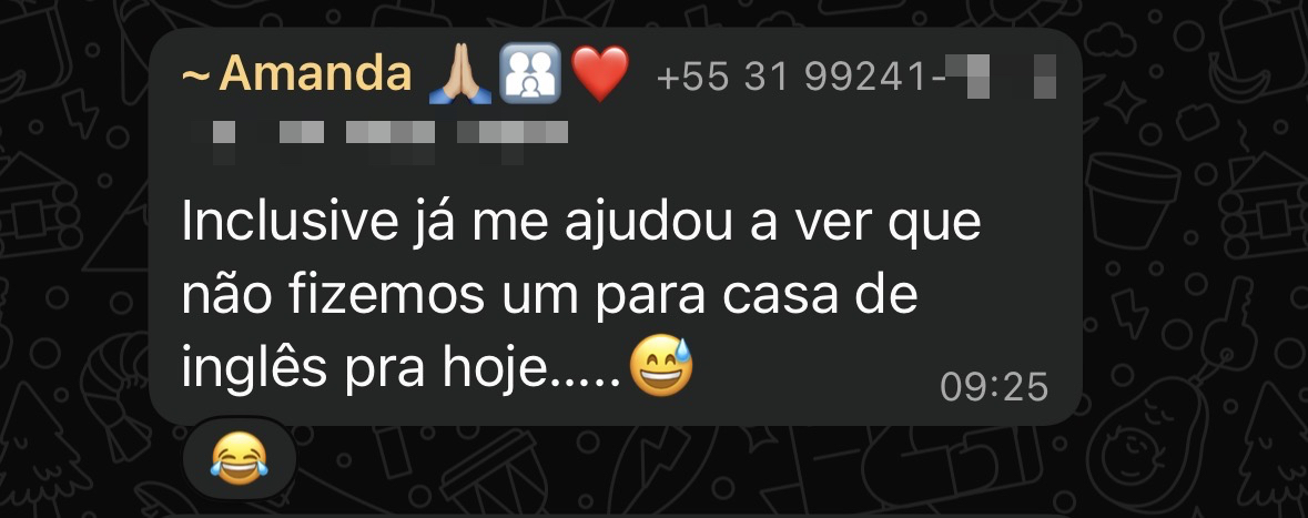 Depoimento de usuário do Checklasse