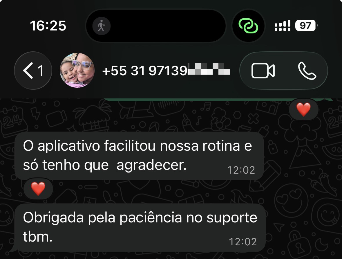 Depoimento de usuário do Checklasse